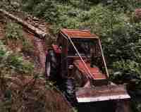 Gros plan sur un tracteur